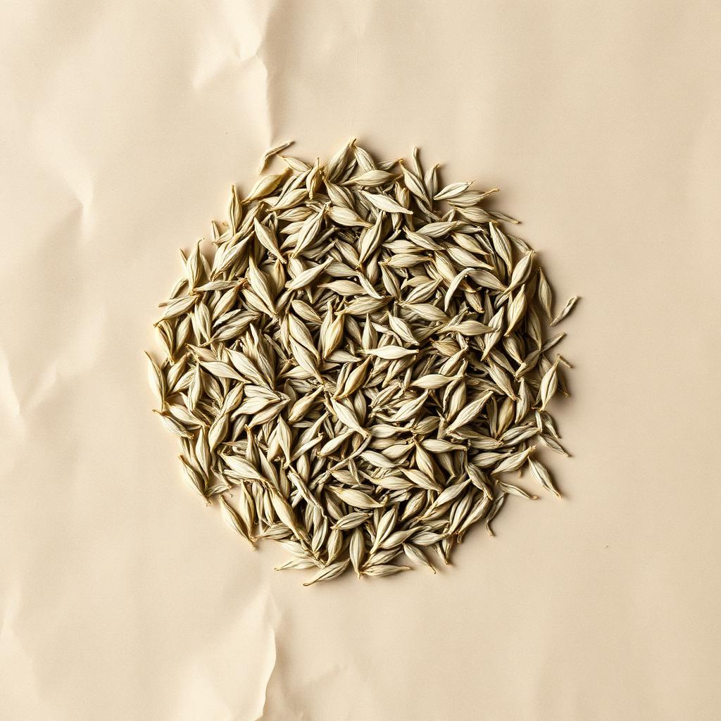 A pile of Silver needle white on aged cream parchment